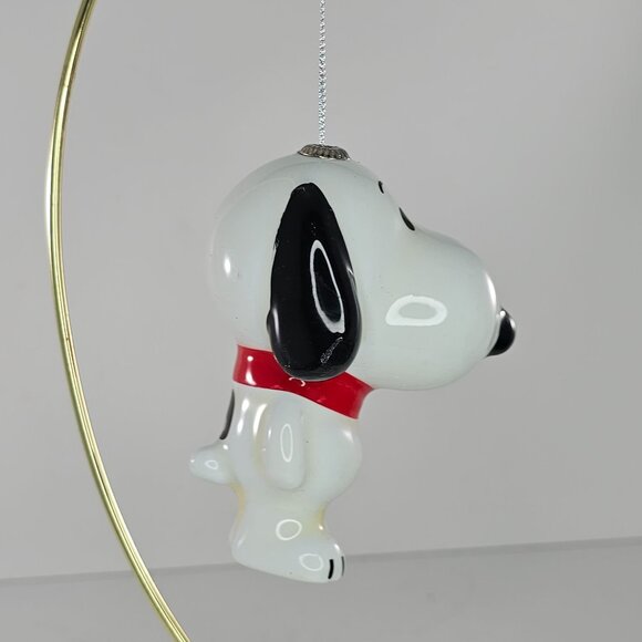 Snoopy Glass Christmas Ornament Hanging Decoration By Peanuts Worldwide LLC - Picture 3 of 8